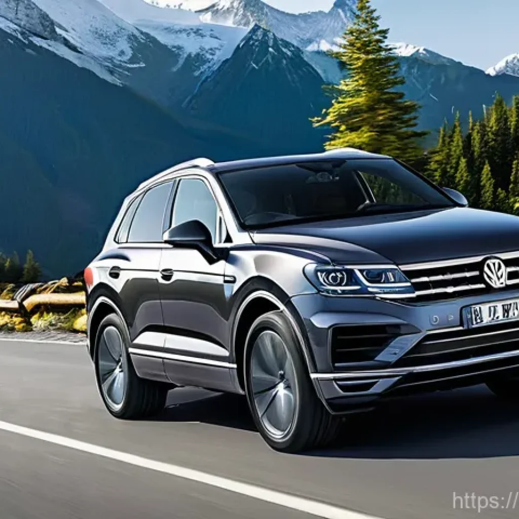 폭스바겐 투아렉과 볼보 XC90 비교 - **Prompt: Volkswagen Touareg - Dominant Mountain Presence**
A majestic Volkswagen Touareg R-Line...