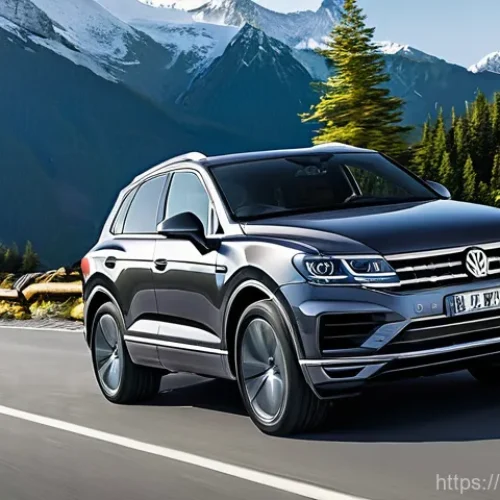 Home 9 폭스바겐 투아렉과 볼보 XC90 비교 - **Prompt: Volkswagen Touareg - Dominant Mountain Presence**
A majestic Volkswagen Touareg R-Line...